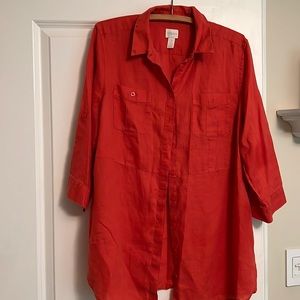 Chicos no-iron linen top